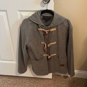 Ralph Lauren Gray Toggle Jacket 100% Wool women XS